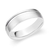 Men's Wedding Ring  Wavy Curve Inlay-119-00692/S0522AWR6G